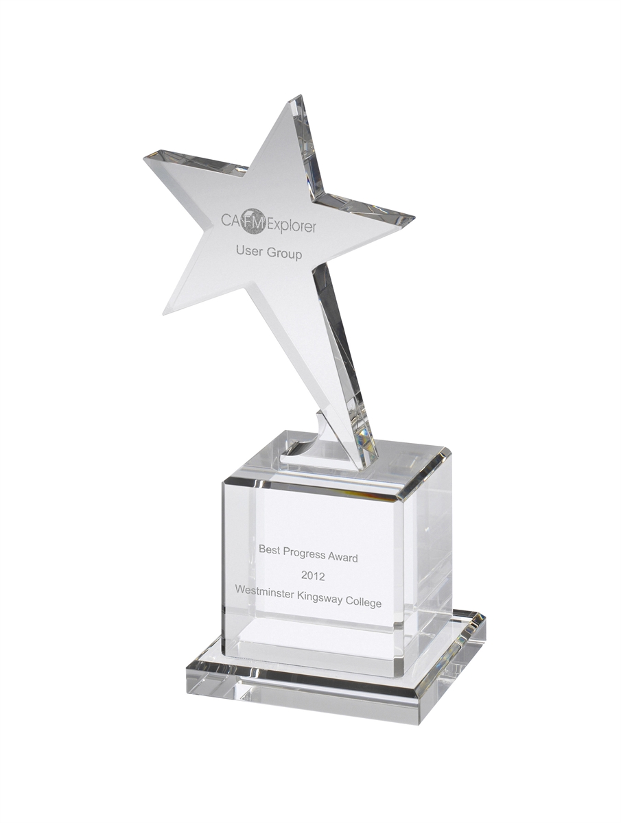 AC116 Engraved Optical Star Award